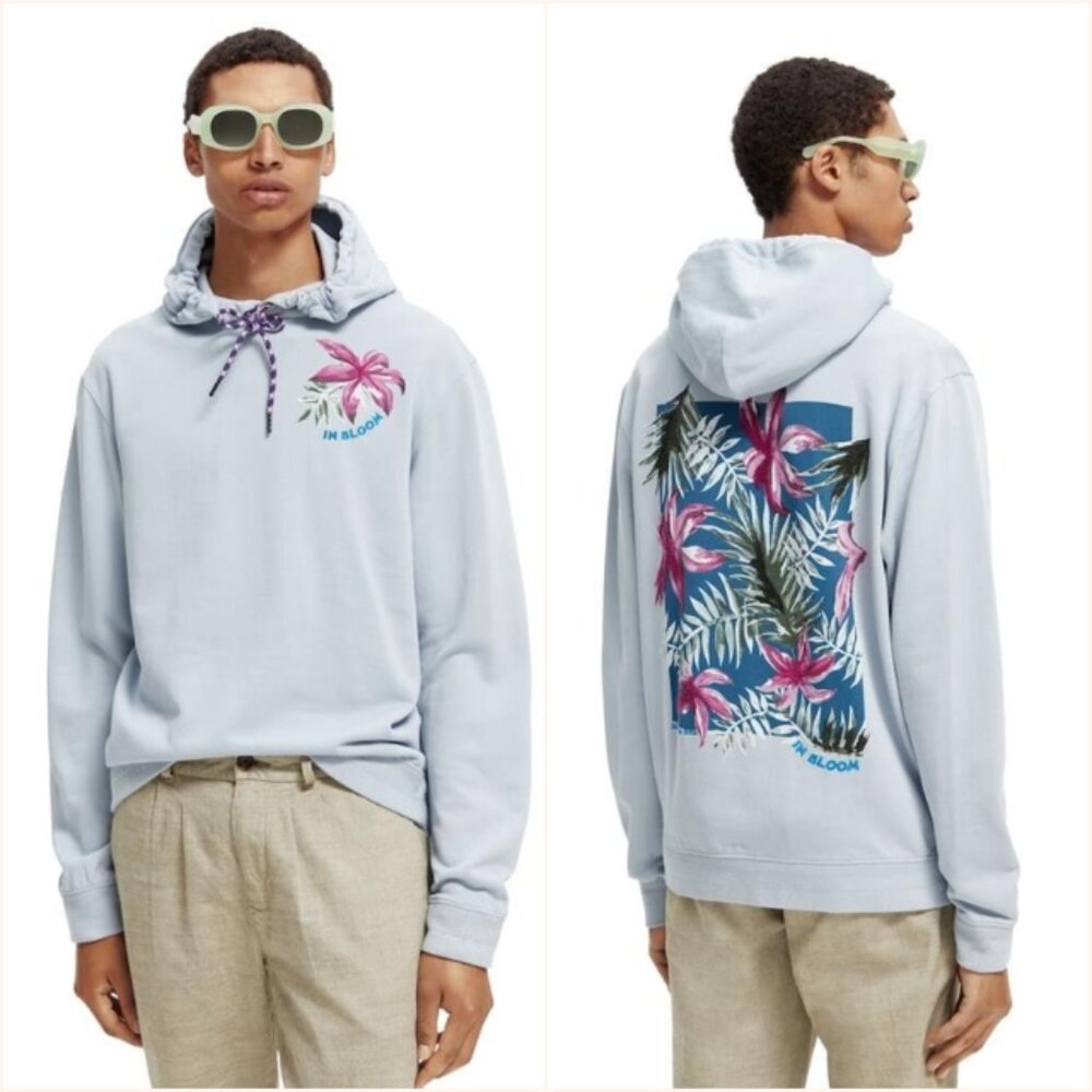 Scotch & Soda Men's Herren‎ Sweatshirt Hoodie Tropical Floral Medium